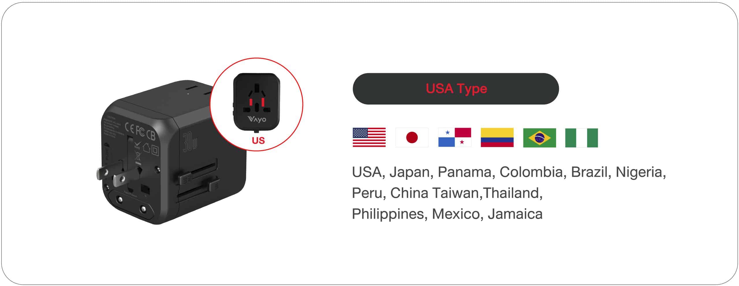 ปลั๊กยูนิเวอร์แซล USA Type
